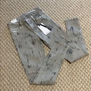 Zara Woman Skinny Jeans in Gray  Splatter